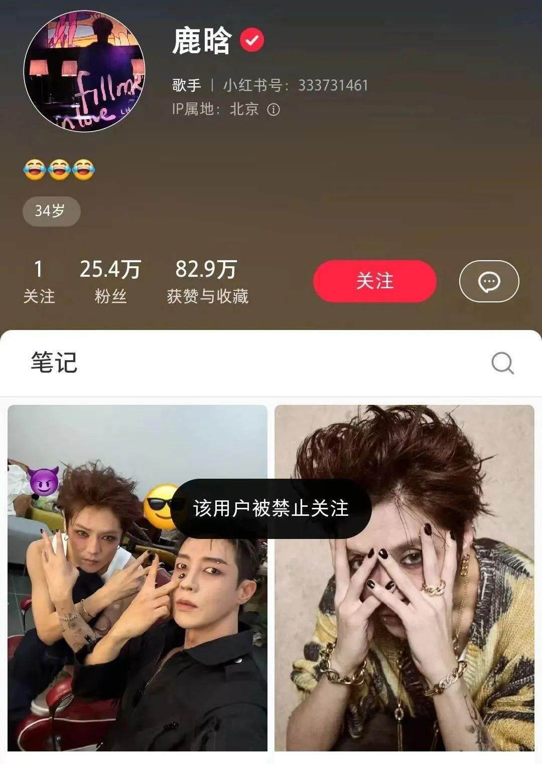 鹿晗多平台账号被禁止关注，探究背后的原因与影响